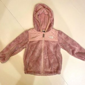 Toddler girl north face fleece zip up hooded jacket